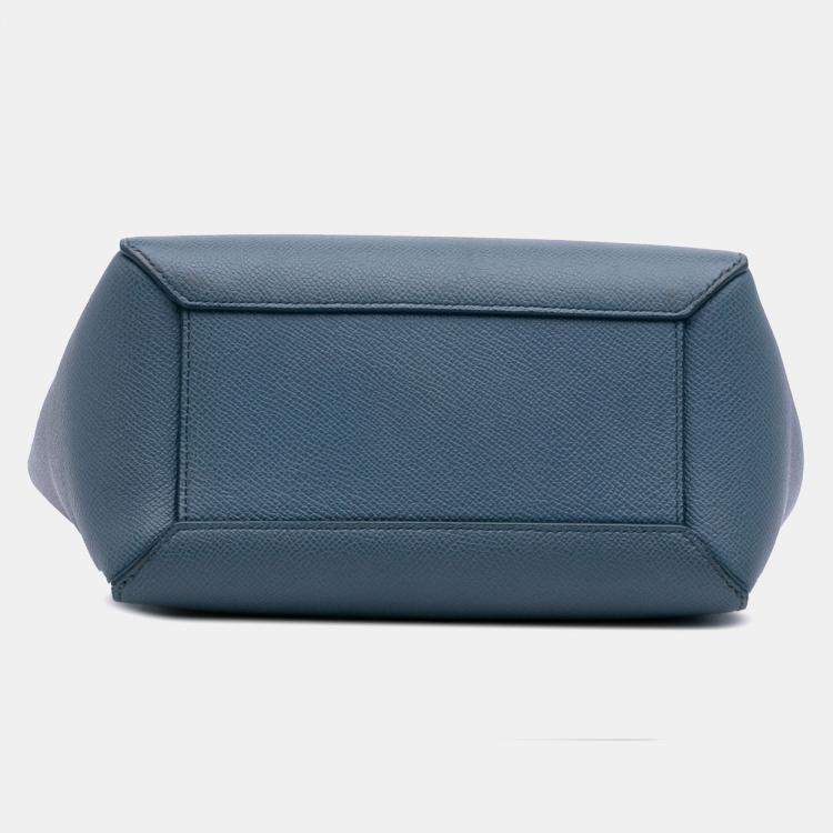 Pre Owned Celine Blue Nano Leather Belt Satchel