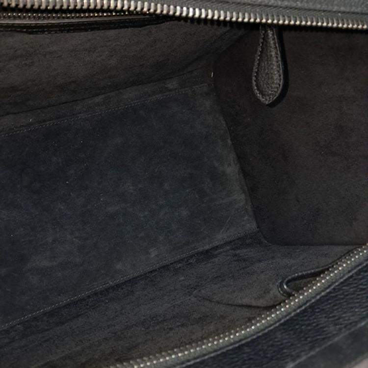 Pre Owned Celine Black Leather Luggage Tote