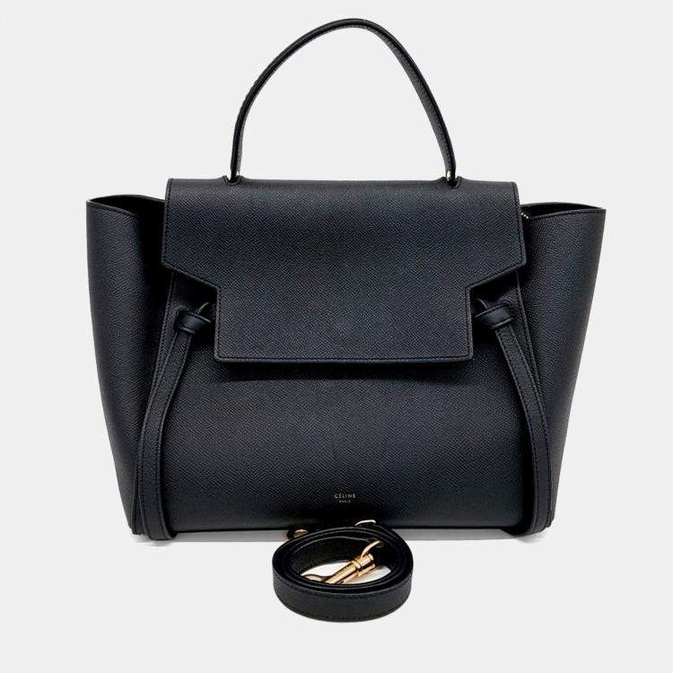 Pre Owned Celine Black Leather belt bag mini