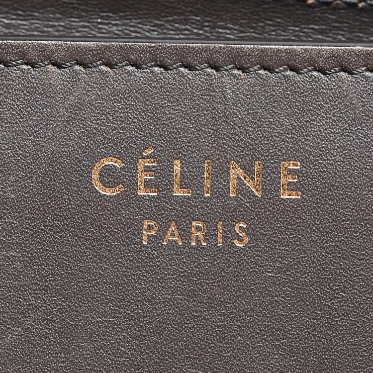 Pre Owned Celine Tricolor Leather and Nubuck Micro Luggage Tote