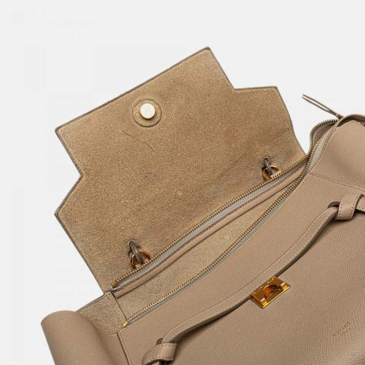 Pre Owned Celine Beige Mini Grained Calfskin Belt Bag