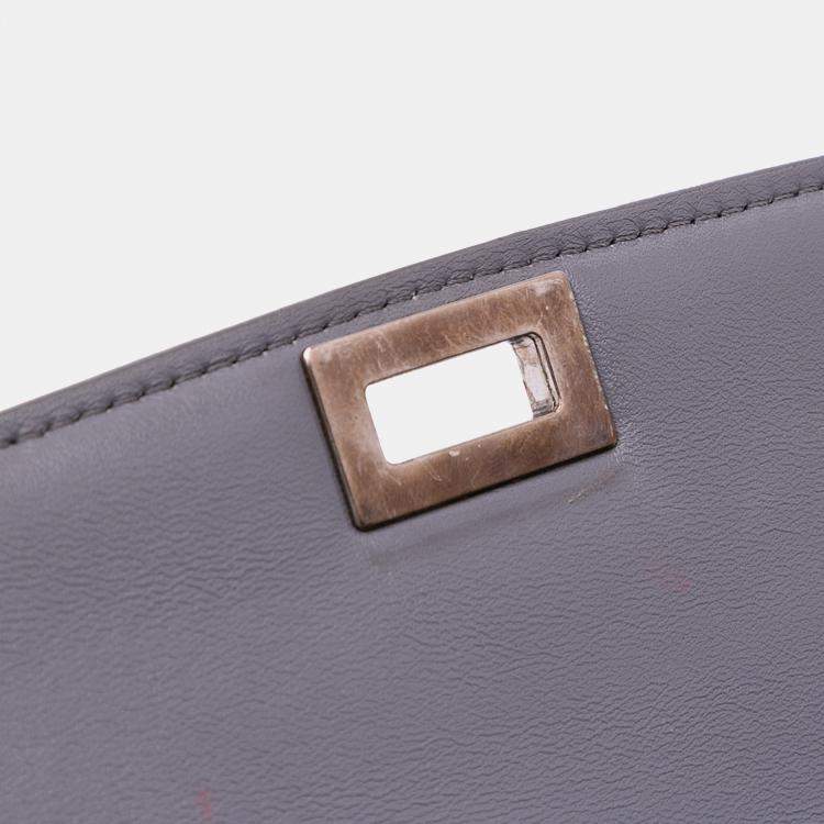 Pre Owned Celine Purple Medium Calfskin Classic Box