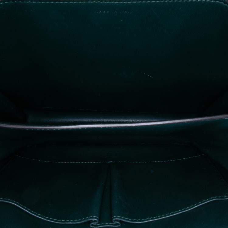 Pre Owned Celine Green Medium Calfskin Classic Box