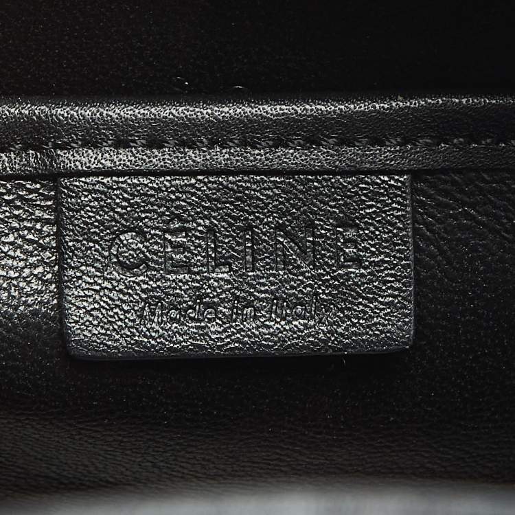 Pre Owned Celine Tricolor Lizard and Leather Nano Luggage Tote