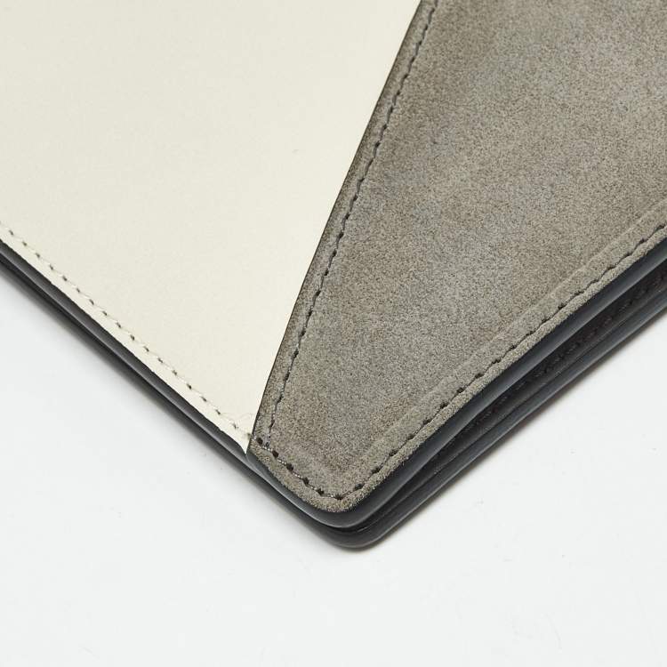 Pre Owned Celine Tricolor Cobra Skin and Leather Diamond Clutch