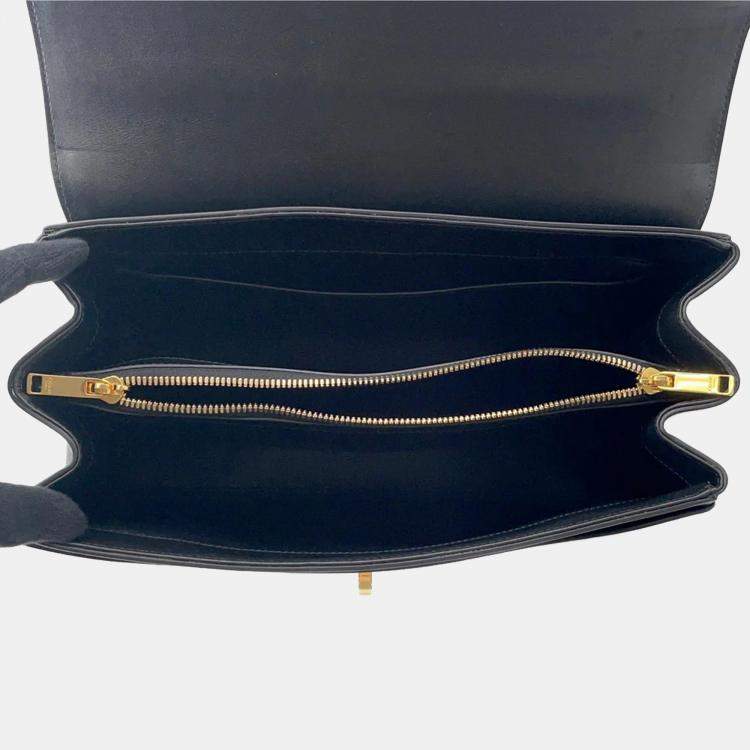 Pre Owned Celine Classique 16 Medium Black Leather Handbag