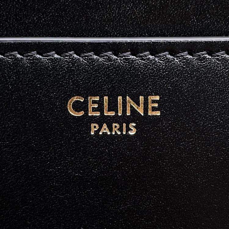 Pre Owned Celine Classique 16 Medium Black Leather Handbag