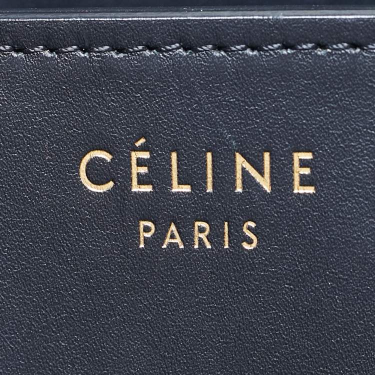 Pre Owned Celine Tri Color Nubuck and Leather Micro Luggage Tote