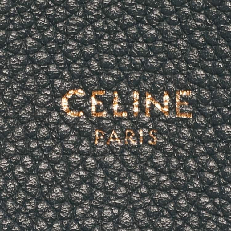 Pre Owned Celine Dark Green Leather Small Cabas Phantom Tote