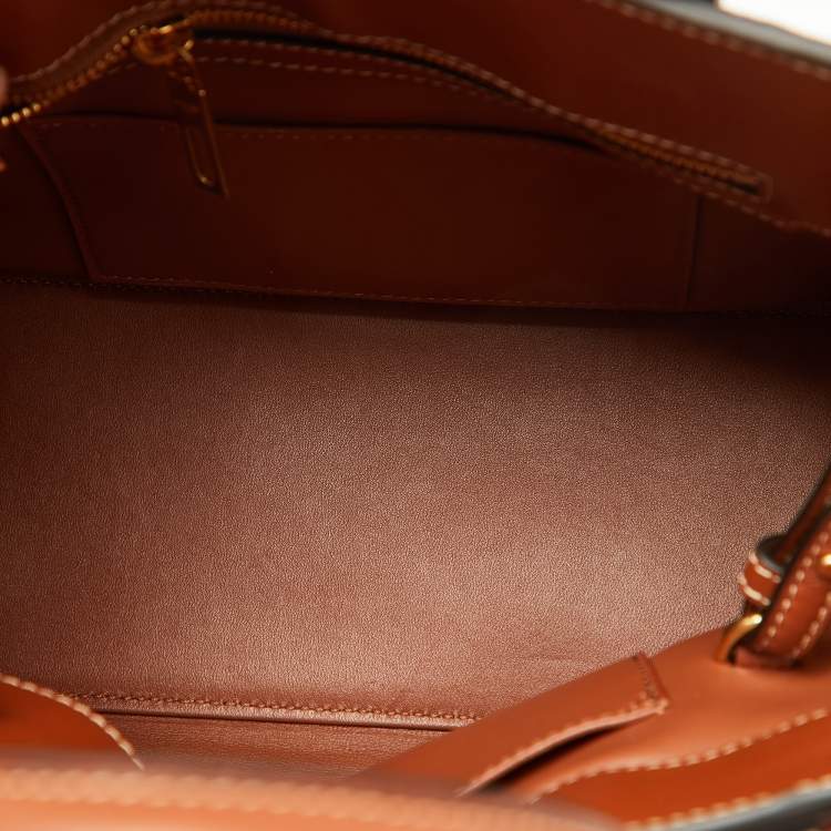 Pre Owned Celine Brown Supple Leather Teen Conti Satchel