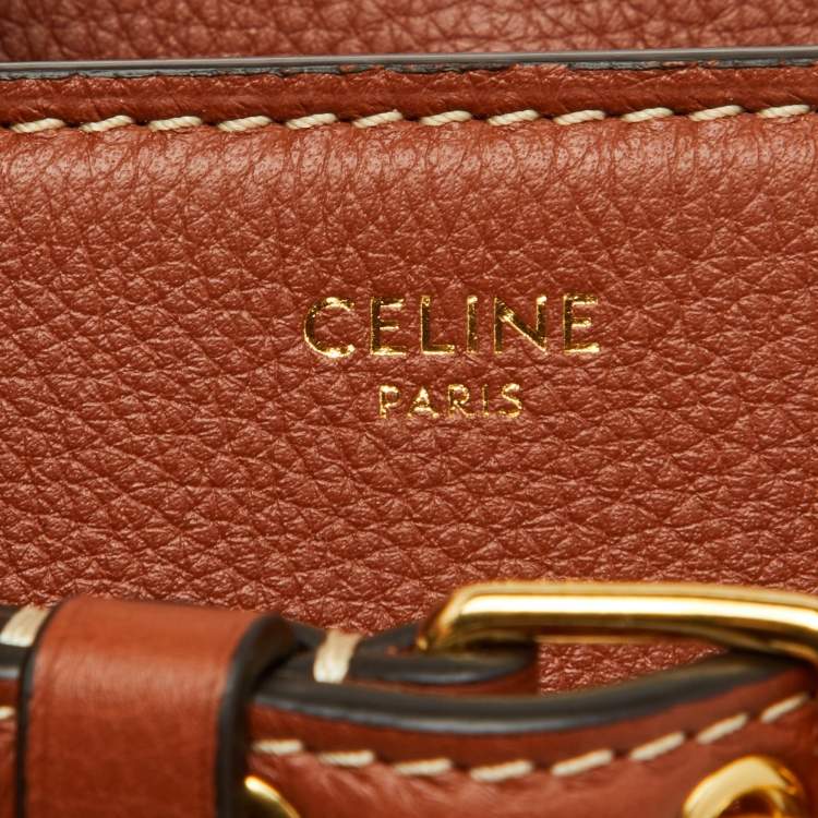 Pre Owned Celine Brown Supple Leather Teen Conti Satchel