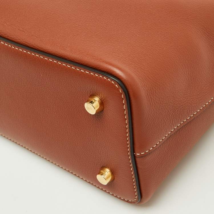 Pre Owned Celine Brown Supple Leather Teen Conti Satchel