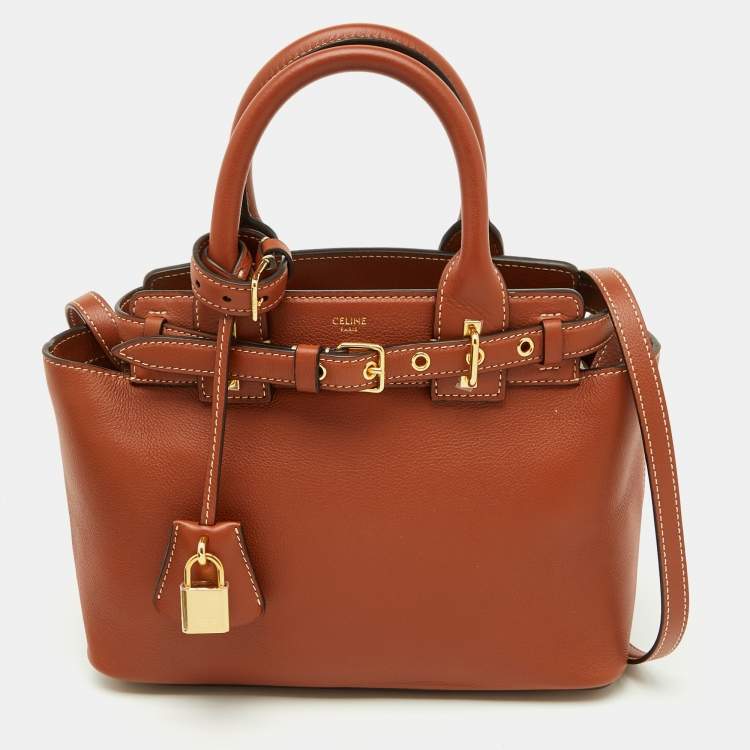 Pre Owned Celine Brown Supple Leather Teen Conti Satchel