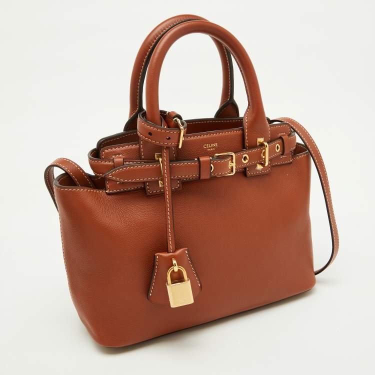 Pre Owned Celine Brown Supple Leather Teen Conti Satchel