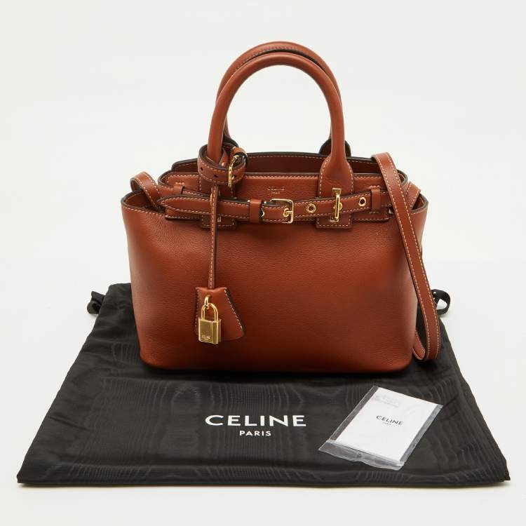 Pre Owned Celine Brown Supple Leather Teen Conti Satchel