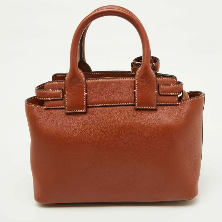 Pre Owned Celine Brown Supple Leather Teen Conti Satchel