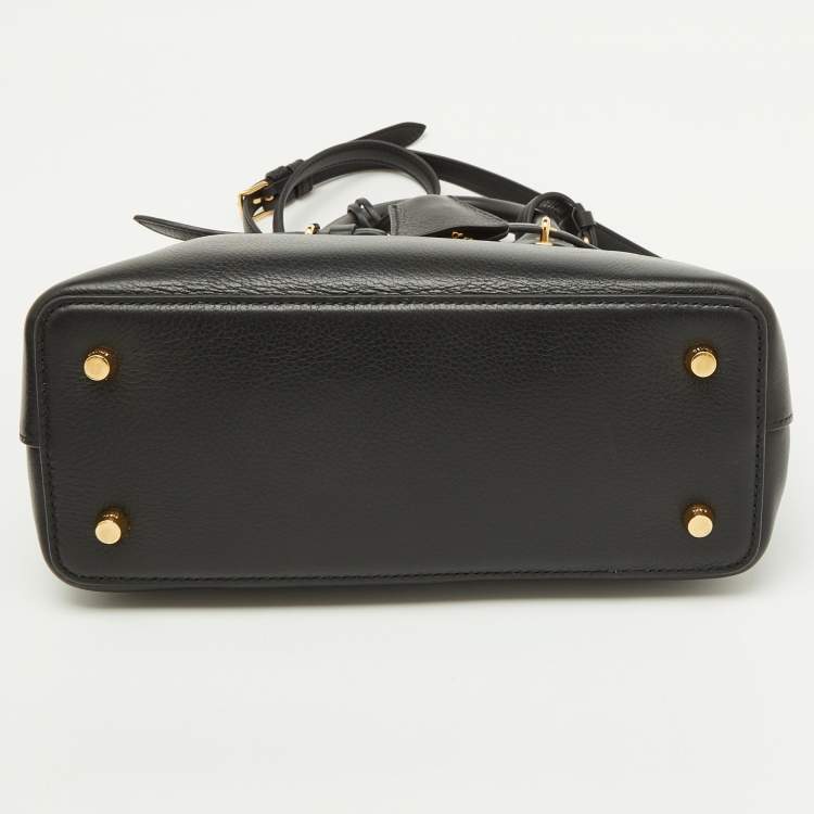 Pre Owned Celine Black Supple Leather Teen Conti Satchel