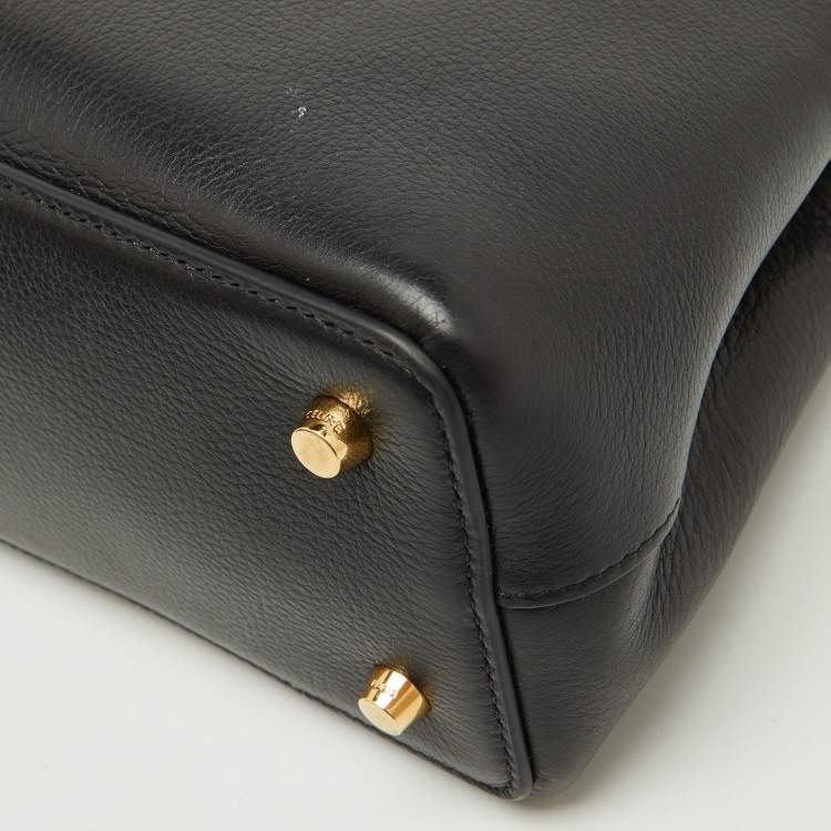 Pre Owned Celine Black Supple Leather Teen Conti Satchel