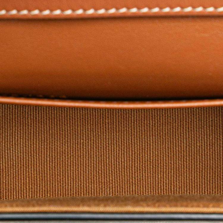 Pre Owned Celine Brown Mini Triomphe Coated Canvas Triomphe Crossbody