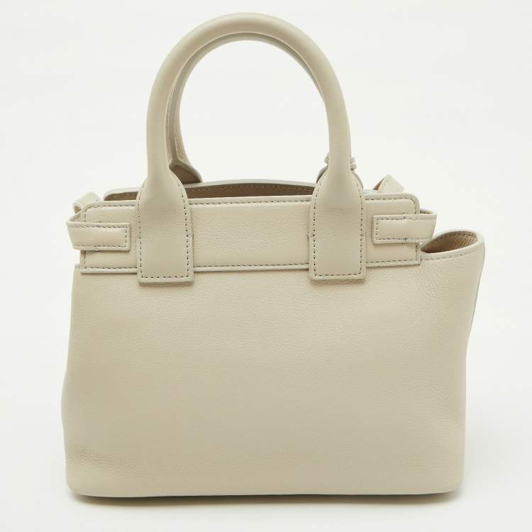 Pre Owned Celine Light Grey Leather Teen Conti Bag