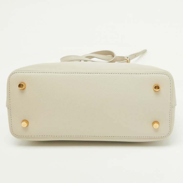 Pre Owned Celine Light Grey Leather Teen Conti Bag