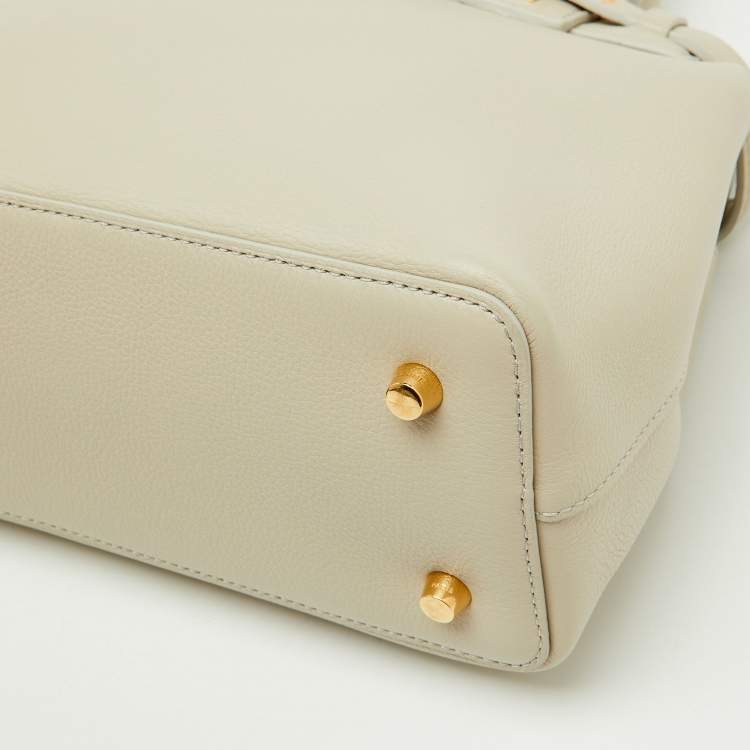 Pre Owned Celine Light Grey Leather Teen Conti Bag