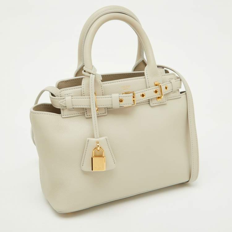 Pre Owned Celine Light Grey Leather Teen Conti Bag