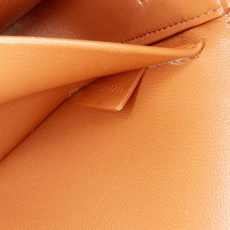 Pre Owned Celine Brown Shiny Calfskin Claude Shoulder Bag