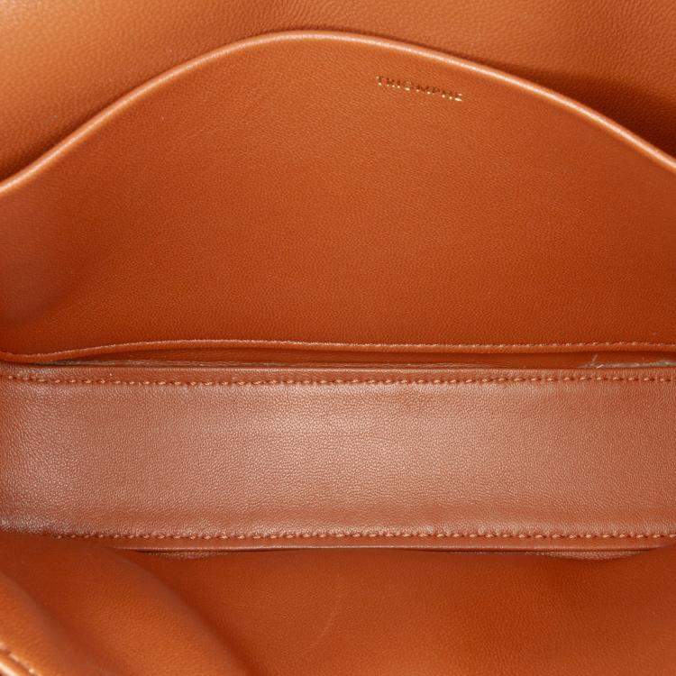 Pre Owned Celine Brown Shiny Calfskin Claude Shoulder Bag