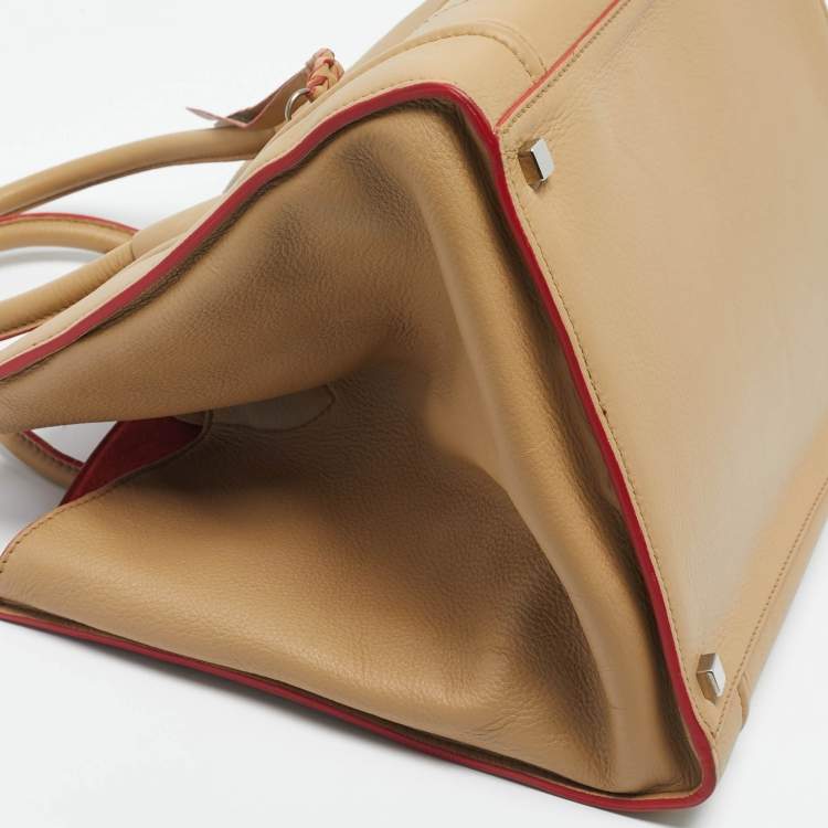 Pre Owned Celine Tan Leather Medium Phantom Luggage Tote