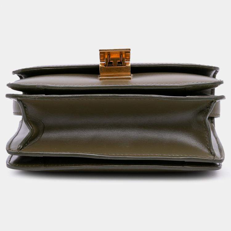 Pre Owned Celine Brown Small Calfskin Classic Box