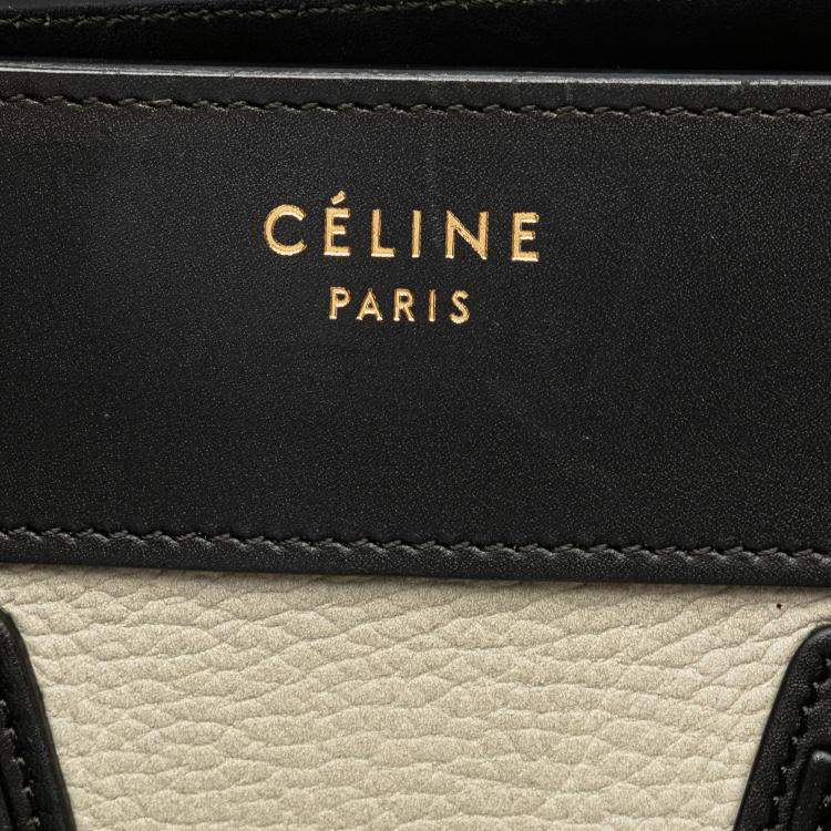 Pre Owned Celine Multicolor Micro Leather Luggage Tote