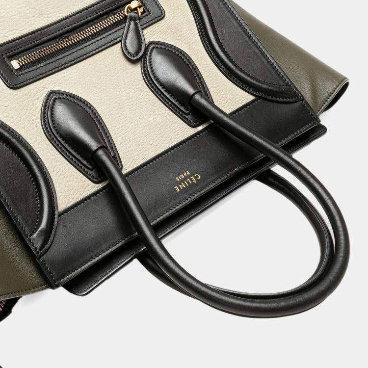 Pre Owned Celine Multicolor Micro Leather Luggage Tote