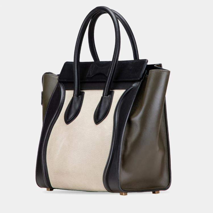 Pre Owned Celine Multicolor Micro Leather Luggage Tote