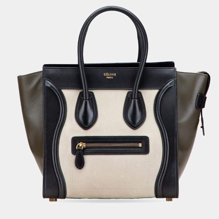 Pre Owned Celine Multicolor Micro Leather Luggage Tote