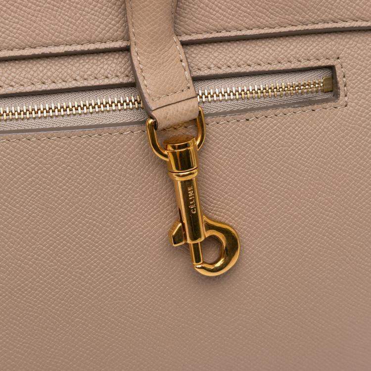Pre Owned Celine Brown Micro Grained Calfskin Belt Bag