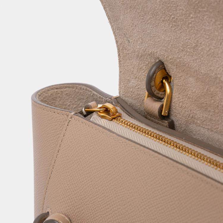 Pre Owned Celine Brown Micro Grained Calfskin Belt Bag