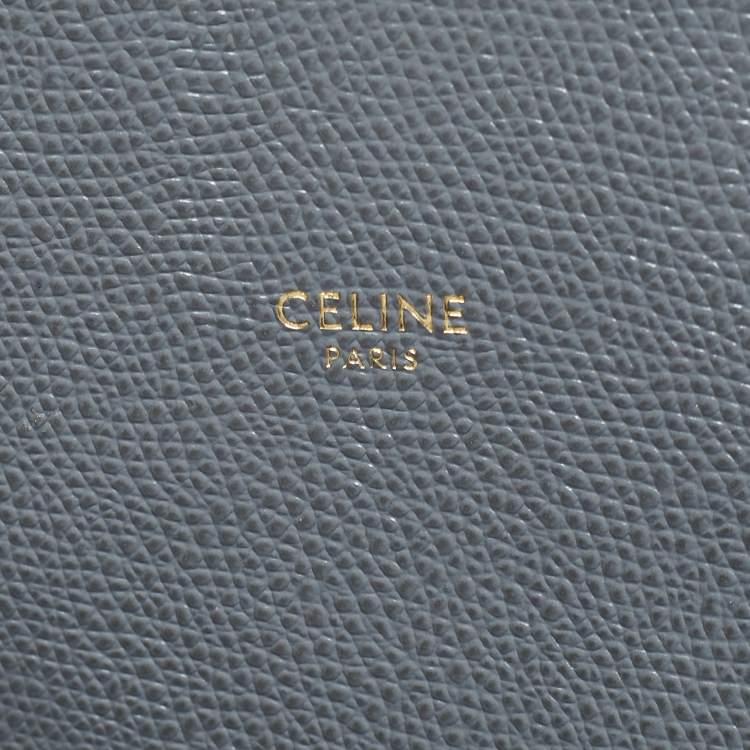 Pre Owned Celine Grey Leather Small Vertical Cabas Tote