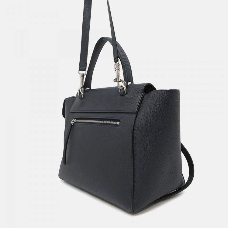 Pre Owned Celine Belt Bag Navy Leather Size Mini