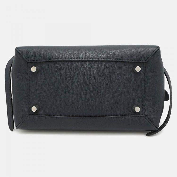 Pre Owned Celine Belt Bag Navy Leather Size Mini