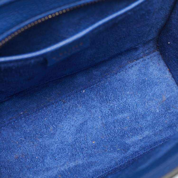 Pre Owned Celine Blue Leather Nano Luggage Tote