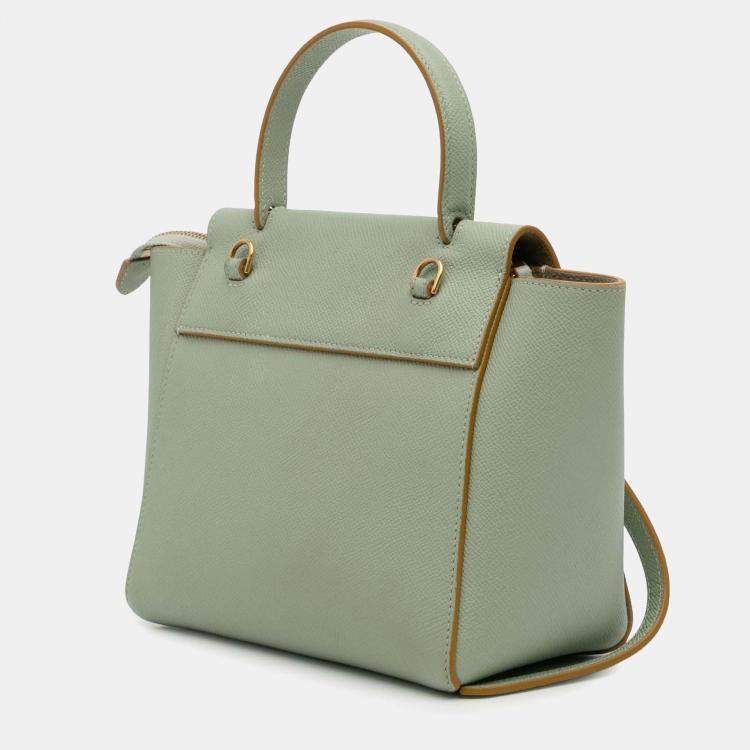 Pre Owned Celine Green Nano Grained Calfskin Belt Bag
