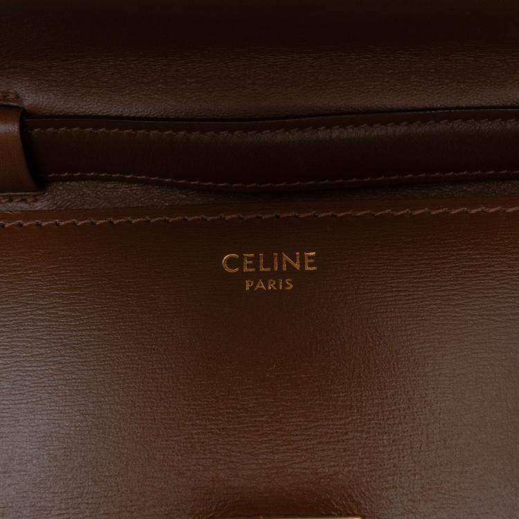 Pre Owned Celine Brown Teen Calfskin Classic Box