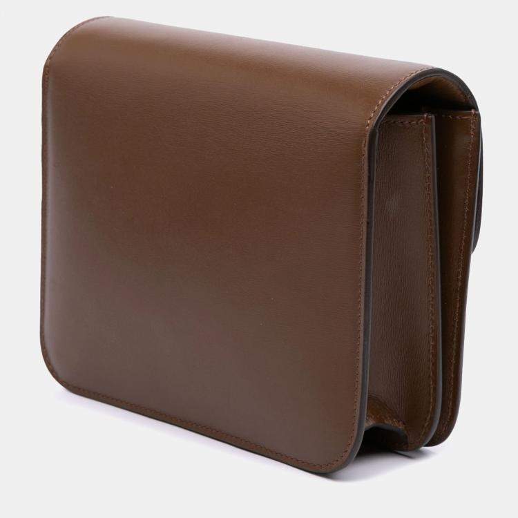 Pre Owned Celine Brown Teen Calfskin Classic Box