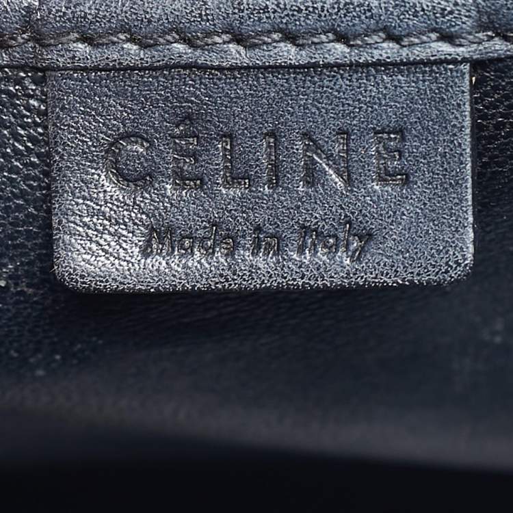 Pre Owned Celine Tricolor Leather and Suede Nano Luggage Tote