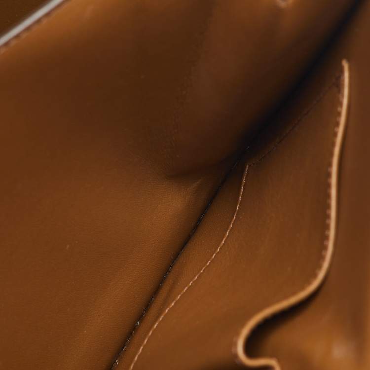 Pre Owned Celine Brown Leather Medium Classic Box Shoulder Bag