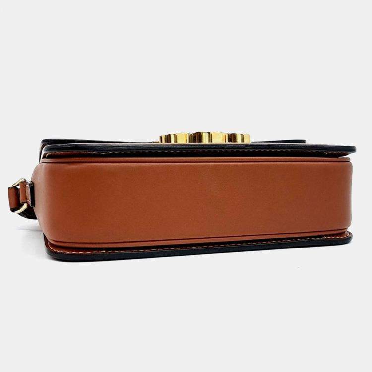 Pre Owned Celine Black Brown PVC Triumph Bag Tin