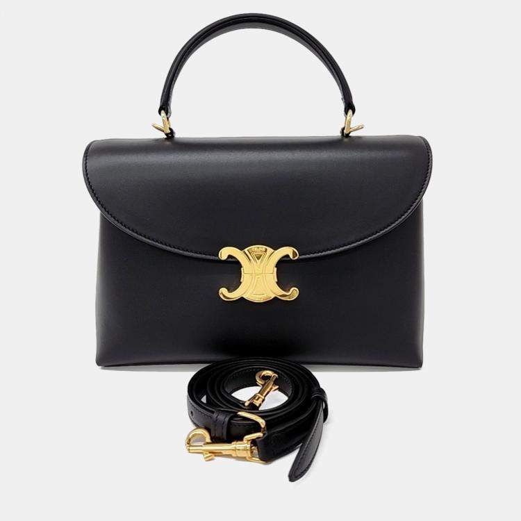 Pre Owned Celine Black Leather Nino Bag Medium