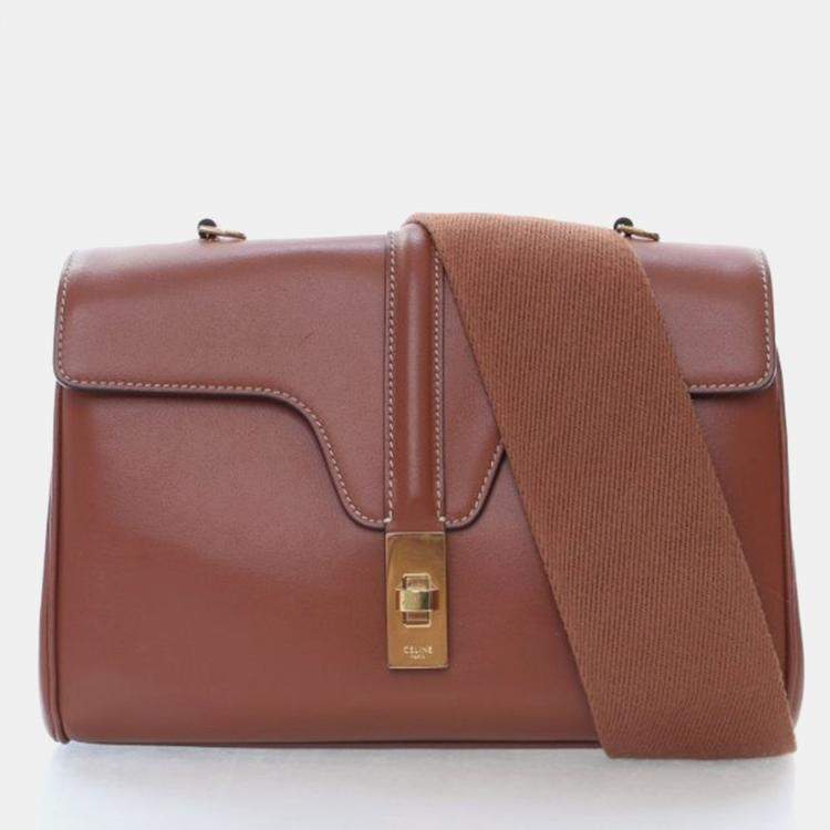 Pre Owned Celine 16 Teen Smooth Calfskin Crossbody Bag