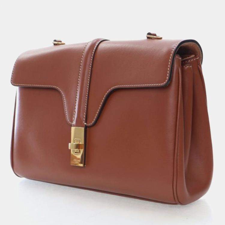 Pre Owned Celine 16 Teen Smooth Calfskin Crossbody Bag